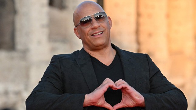 US actor Vin Diesel arrives for the Premiere of the film "Fast X", the tenth film in the Fast & Furious Saga, on May 12, 2023 at the Colosseum monument in Rome. (Photo by Alberto PIZZOLI / AFP) (Photo by ALBERTO PIZZOLI/AFP via Getty Images)