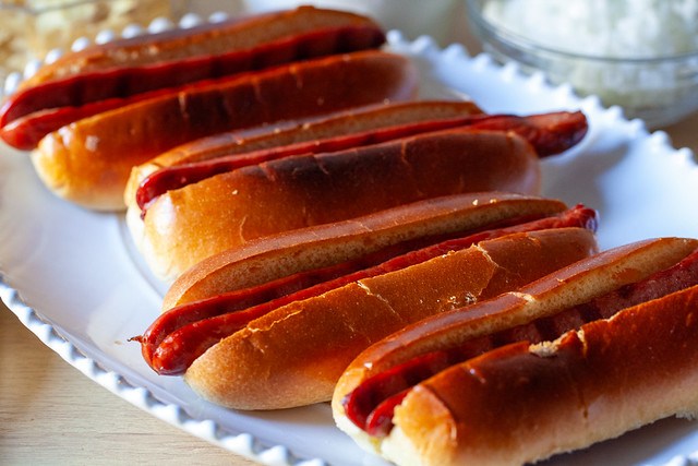 hot dogs with vinegared iceberg-6