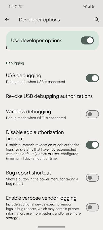 usb debugging on android phone