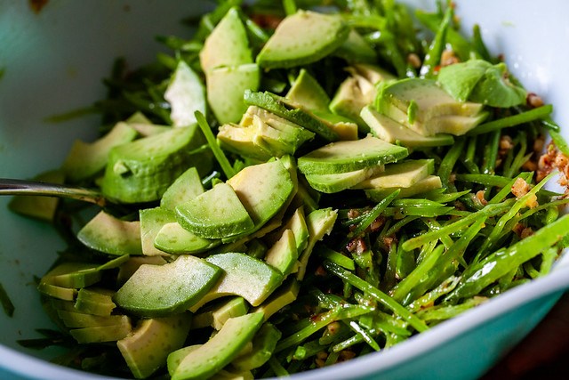 snow pea salad with avocado-5