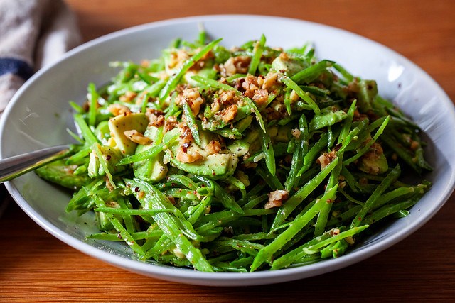 snow pea salad with avocado-7