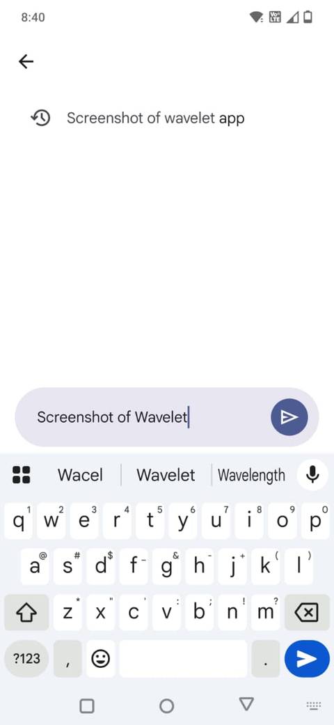 Screenshot showing the search option in Google Photos
